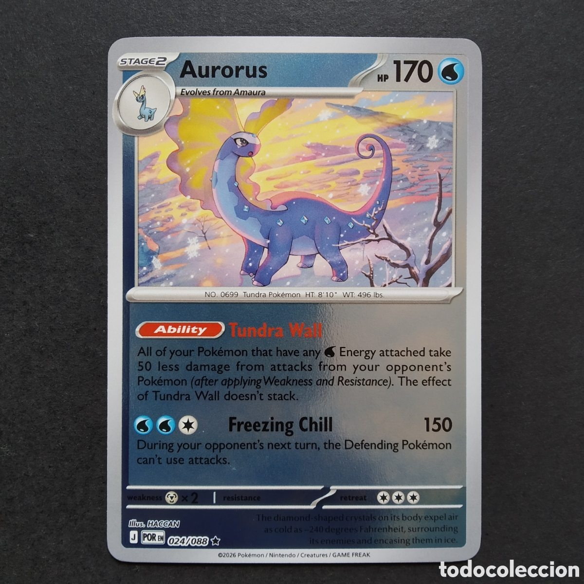 Trading cards: CARTA TCG - N&ordm; 024 - AURORUS (HOLOGR&Aacute;FICA) - PERFECT ORDER - POK&Eacute;MON - EN INGL&Eacute;S