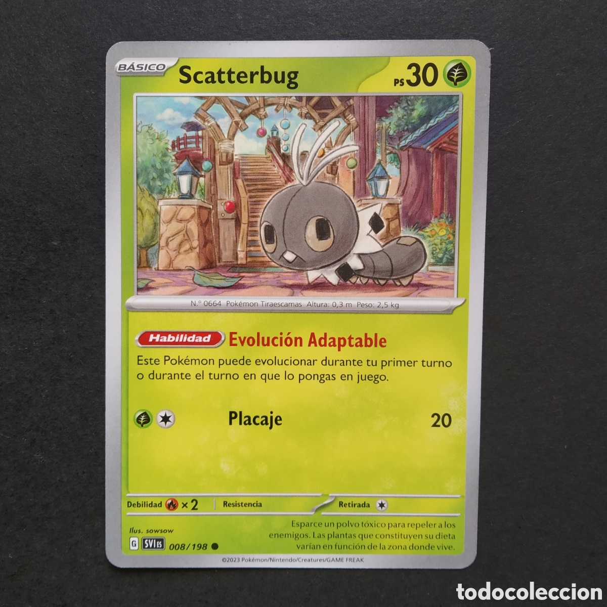 Trading cards: CARTA TCG - N&ordm; 008 - SCATTERBUG - ESCARLATA Y P&Uacute;RPURA - POK&Eacute;MON - EN ESPA&Ntilde;OL