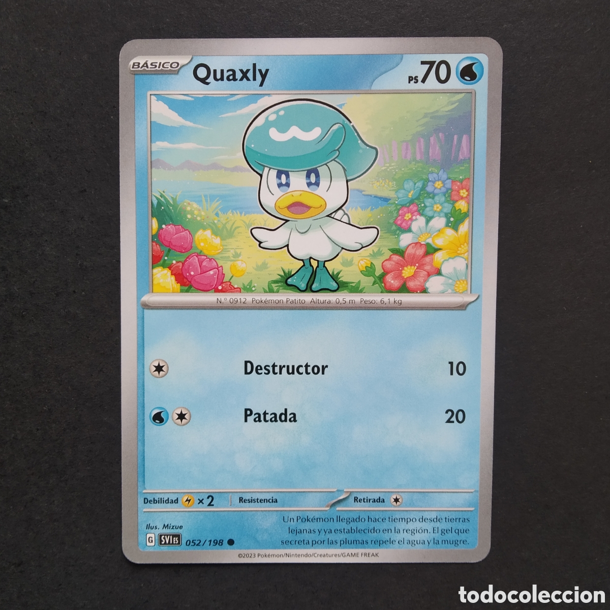 Trading cards: CARTA TCG - N&ordm; 052 - QUAXLY - ESCARLATA Y P&Uacute;RPURA - POK&Eacute;MON - EN ESPA&Ntilde;OL