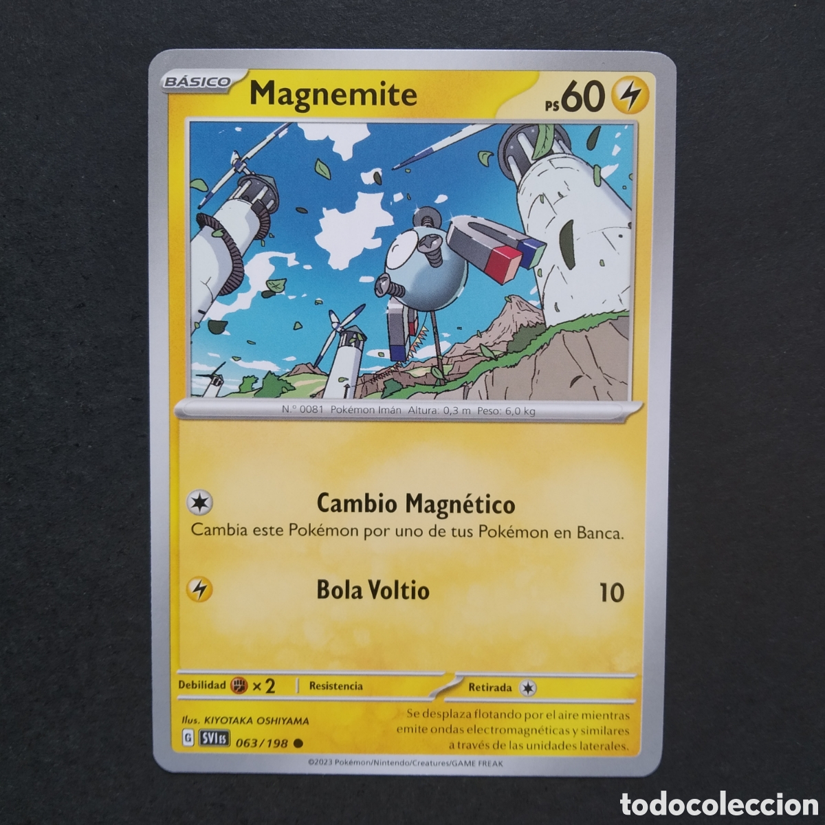 Trading cards: CARTA TCG - N&ordm; 063 - MAGNEMITE - ESCARLATA Y P&Uacute;RPURA - POK&Eacute;MON - EN ESPA&Ntilde;OL