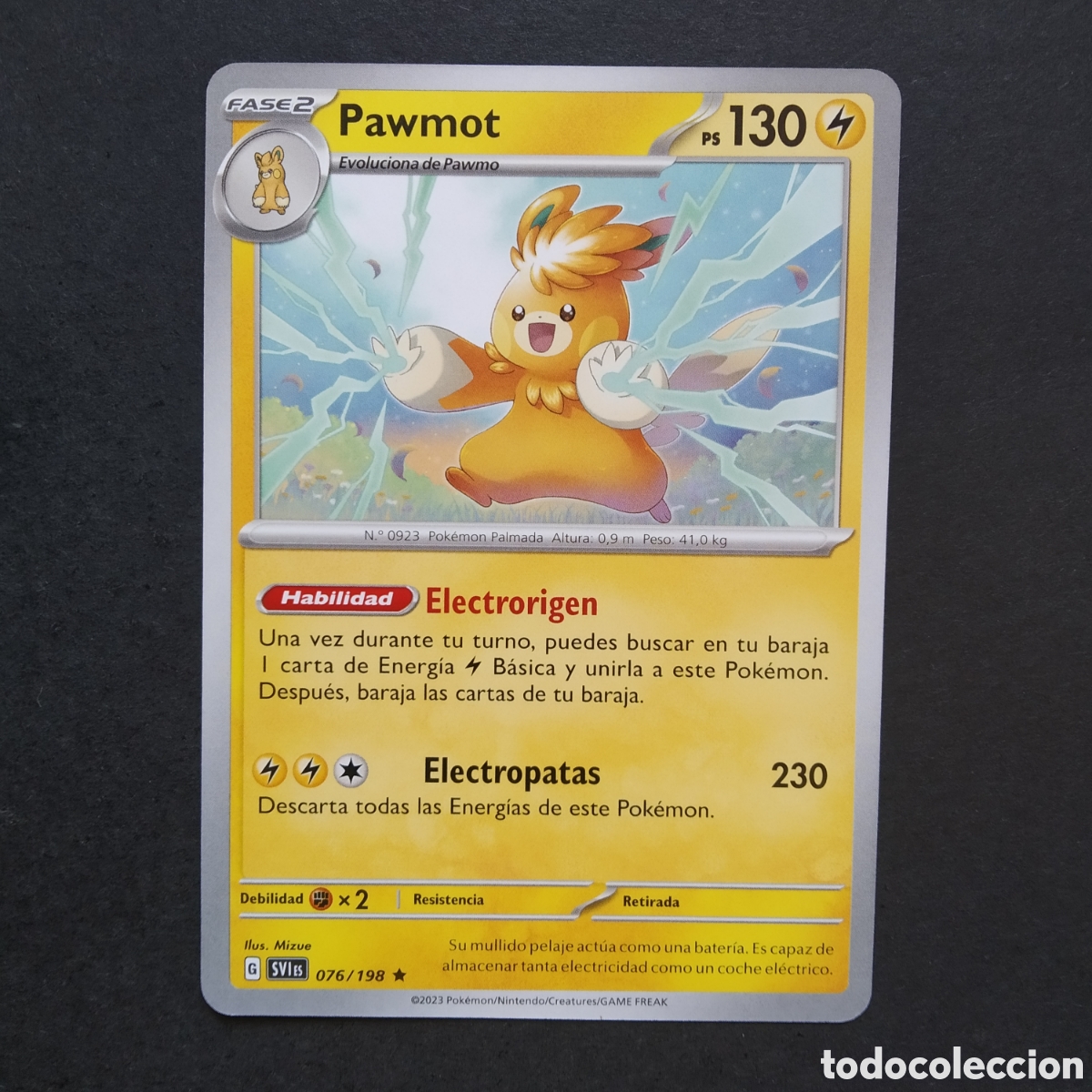 Trading cards: CARTA TCG - N&ordm; 076 - PAWMOT - ESCARLATA Y P&Uacute;RPURA - POK&Eacute;MON - EN ESPA&Ntilde;OL