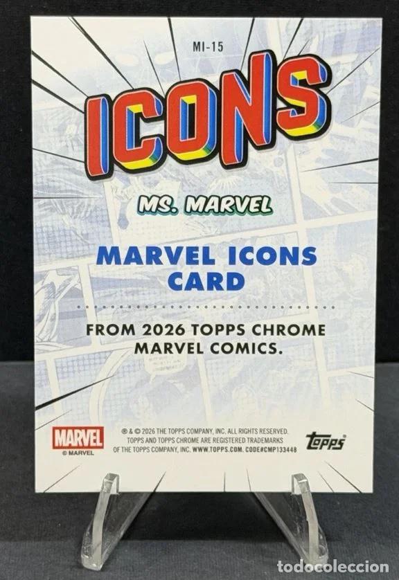 Trading cards: Ms. Marvel #MI-15 Insert Marvel Icons Topps Chrome 2026 - Foto 2
