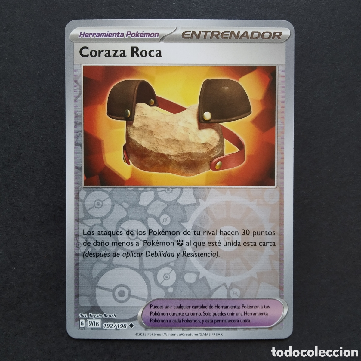 Trading cards: CARTA TCG - N&ordm; 192 - CORAZA ROCA (HOLOGR&Aacute;FICA) - ESCARLATA Y P&Uacute;RPURA - POK&Eacute;MON - EN ESPA&Ntilde;OL