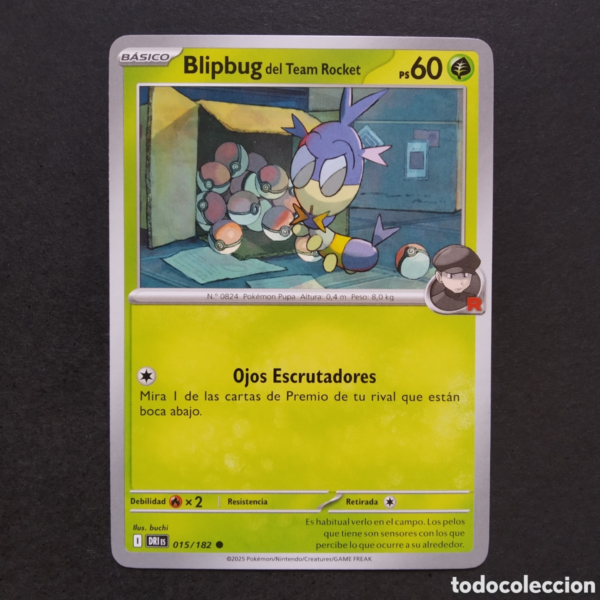 Trading cards: CARTA TCG - N&ordm; 015 - BLIPBUG DEL TEAM ROCKET - RIVALES PREDESTINADOS - POK&Eacute;MON - EN ESPA&Ntilde;OL