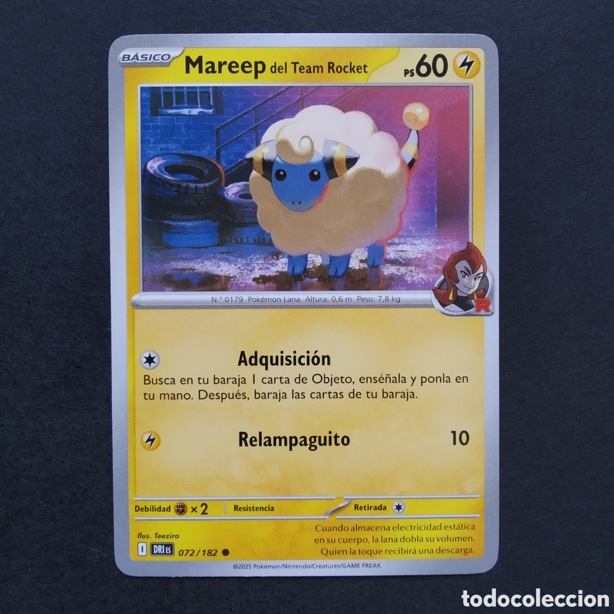 Trading cards: CARTA TCG - N&ordm; 072 - MAREEP DEL TEAM ROCKET - RIVALES PREDESTINADOS - POK&Eacute;MON - EN ESPA&Ntilde;OL