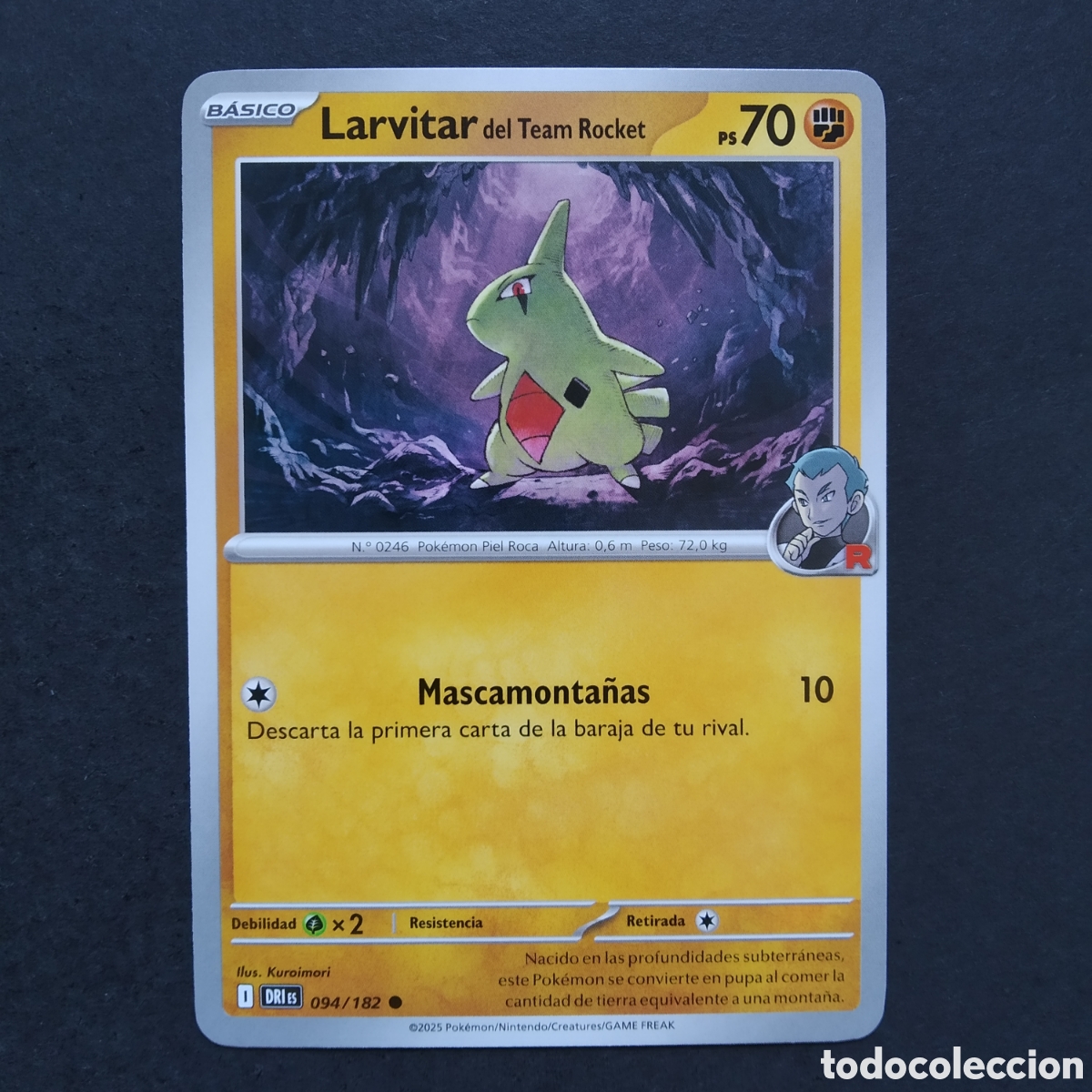 Trading cards: CARTA TCG - N&ordm; 094 - LARVITAR DEL TEAM ROCKET - RIVALES PREDESTINADOS - POK&Eacute;MON - EN ESPA&Ntilde;OL