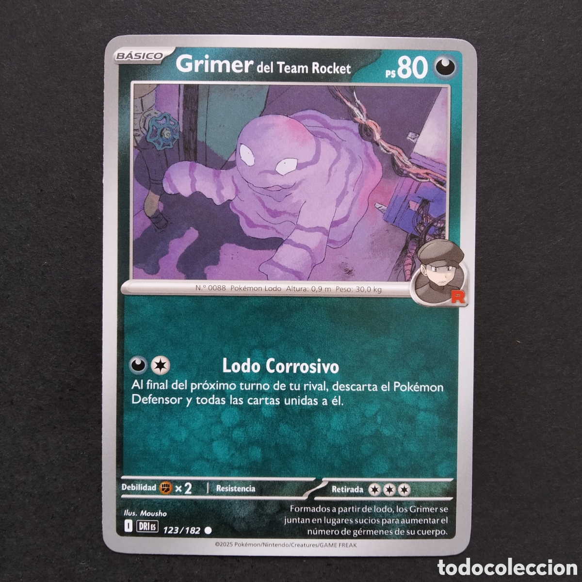 Trading cards: CARTA TCG - N&ordm; 123 - GRIMER DEL TEAM ROCKET - RIVALES PREDESTINADOS - POK&Eacute;MON - EN ESPA&Ntilde;OL