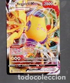 Trading cards: CROMO DE POK&Eacute;MON DE V MAX REQIELEKI PS 2800 DE COLOR ORO DEL A&Ntilde;O 2023