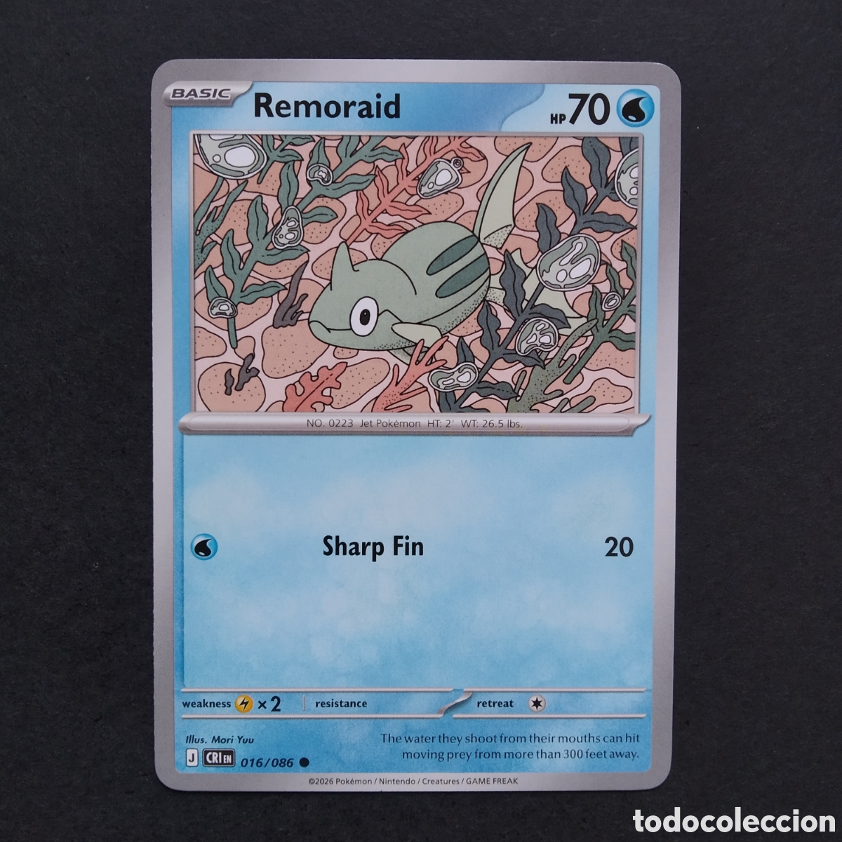 Trading cards: CARTA TCG - N&ordm; 016 - REMORAID - CHAOS RISING - POK&Eacute;MON - EN INGL&Eacute;S