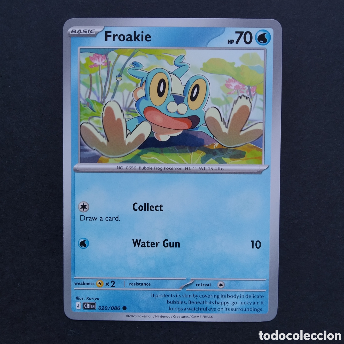 Trading cards: CARTA TCG - N&ordm; 020 - FROAKIE - CHAOS RISING - POK&Eacute;MON - EN INGL&Eacute;S