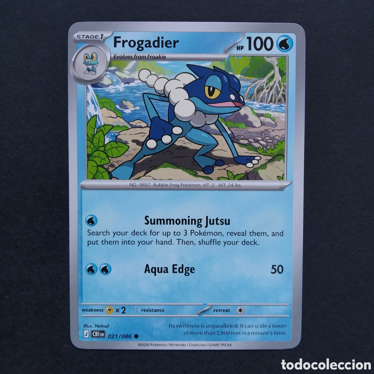 Trading cards: CARTA TCG - N&ordm; 021 - FROGADIER - CHAOS RISING - POK&Eacute;MON - EN INGL&Eacute;S