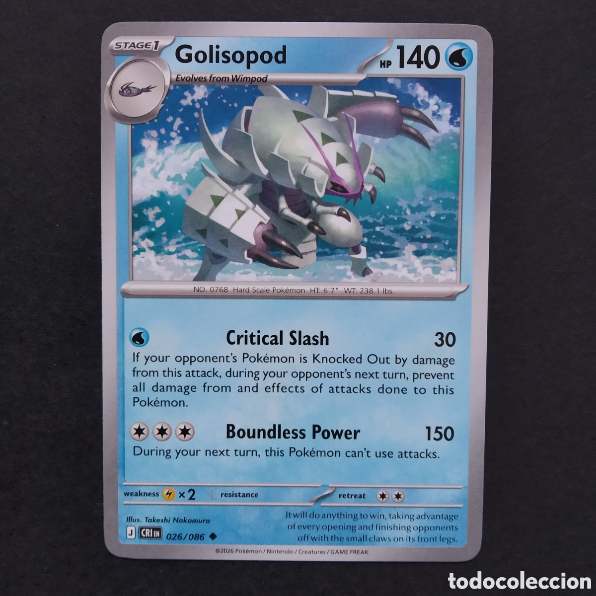 Trading Cards: CARTA TCG - N&ordm; 026 - GOLISOPOD - CHAOS RISING - POK&Eacute;MON - EN INGL&Eacute;S