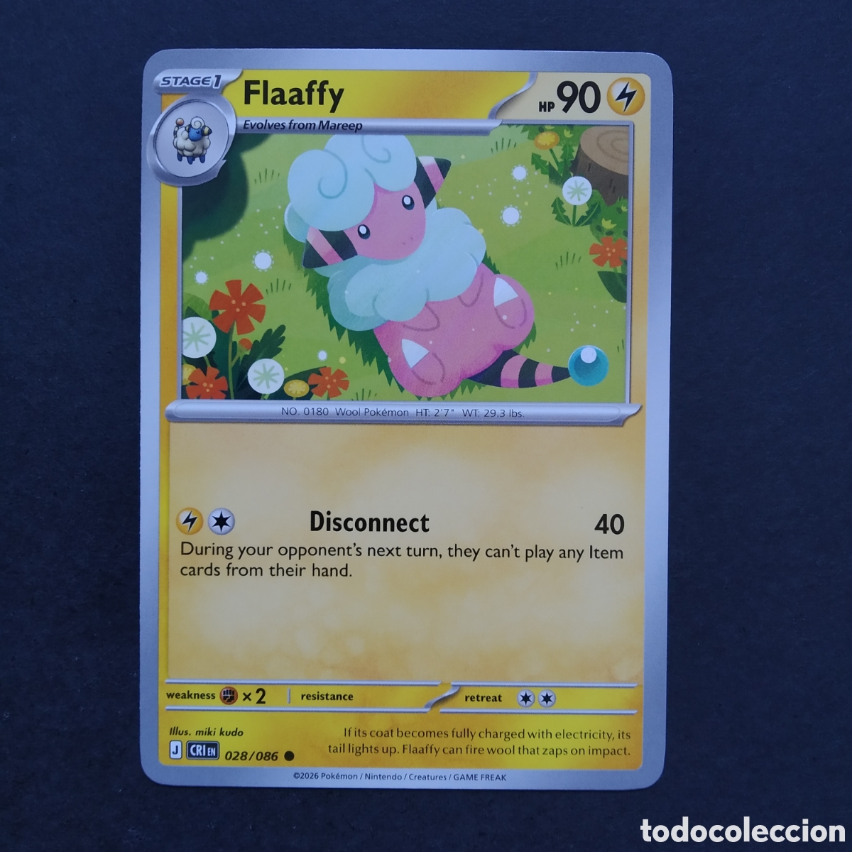 Trading cards: CARTA TCG - N&ordm; 028 - FLAAFFY - CHAOS RISING - POK&Eacute;MON - EN INGL&Eacute;S