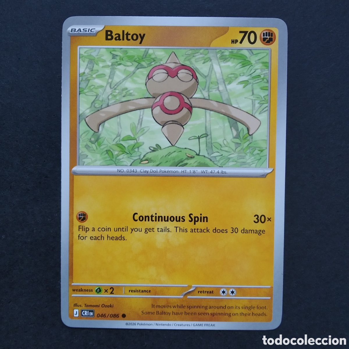 Trading cards: CARTA TCG - N&ordm; 046 - BALTOY - CHAOS RISING - POK&Eacute;MON - EN INGL&Eacute;S