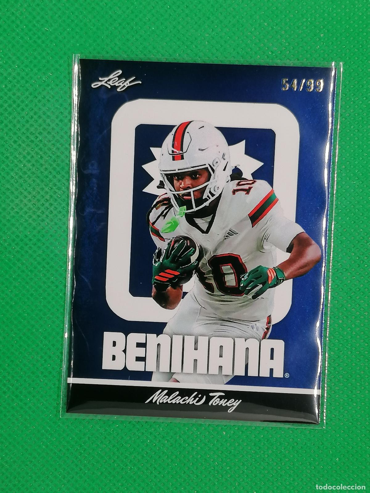 Figurine Collezionabili: 7 MALACHI TONEY NFL NUMERADA /99 ⚽ LEAF TRADING CARDS BENIHANA SET 26 2026 ⚽