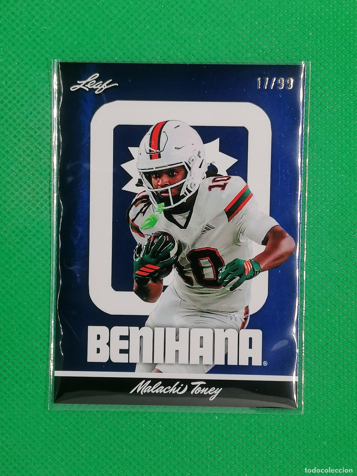 Figurine Collezionabili: 7 MALACHI TONEY NFL NUMERADA /99 ⚽ LEAF TRADING CARDS BENIHANA SET 26 2026 ⚽