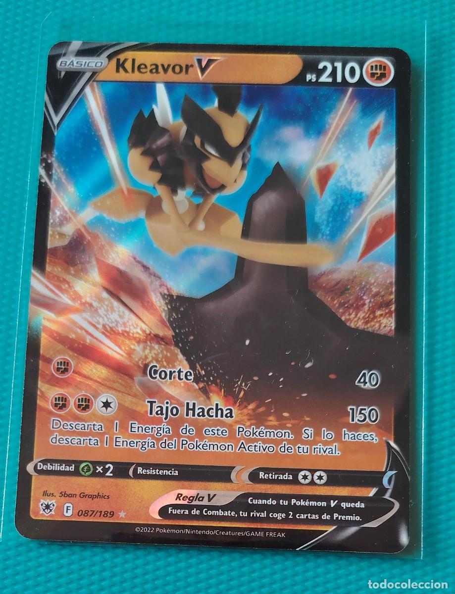 Trading cards: POKEMON ESPA&Ntilde;OL - RESPLANDOR ASTRAL - KLEAVOR V 087 / 189 - LUCHA - DOBLE RARA