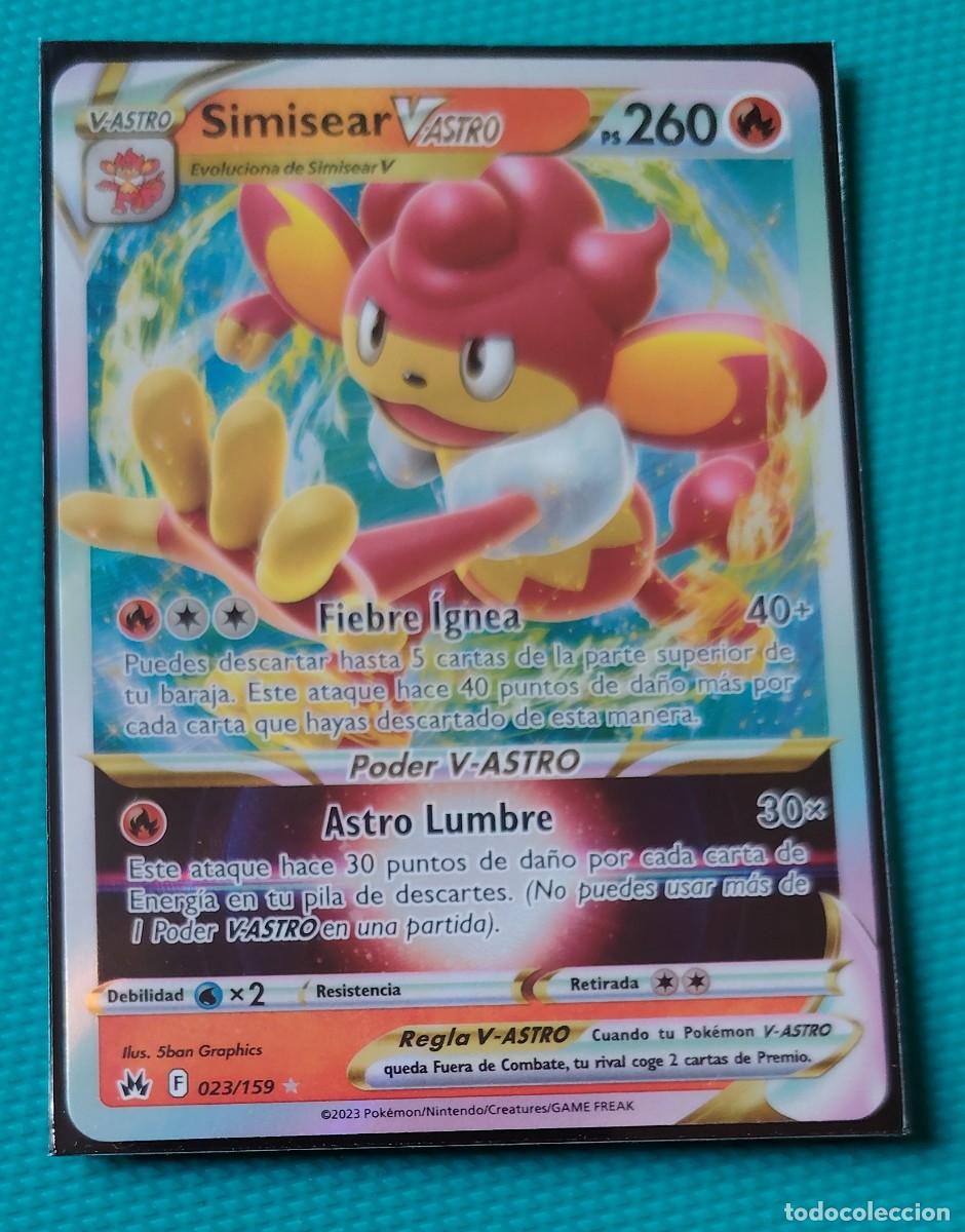 Trading cards: POKEMON ESPA&Ntilde;OL - ZENIT - SIMISEAR V ASTRO 023 / 159 - FUEGO - TRIPLE RARA