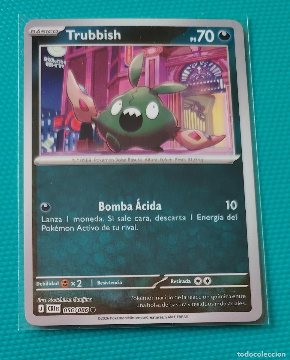 Trading cards: POKEMON ESPA&Ntilde;OL - CAOS CRECIENTE - TRUBBISH 056 / 086 - OSCURO - HOLO REVERSE