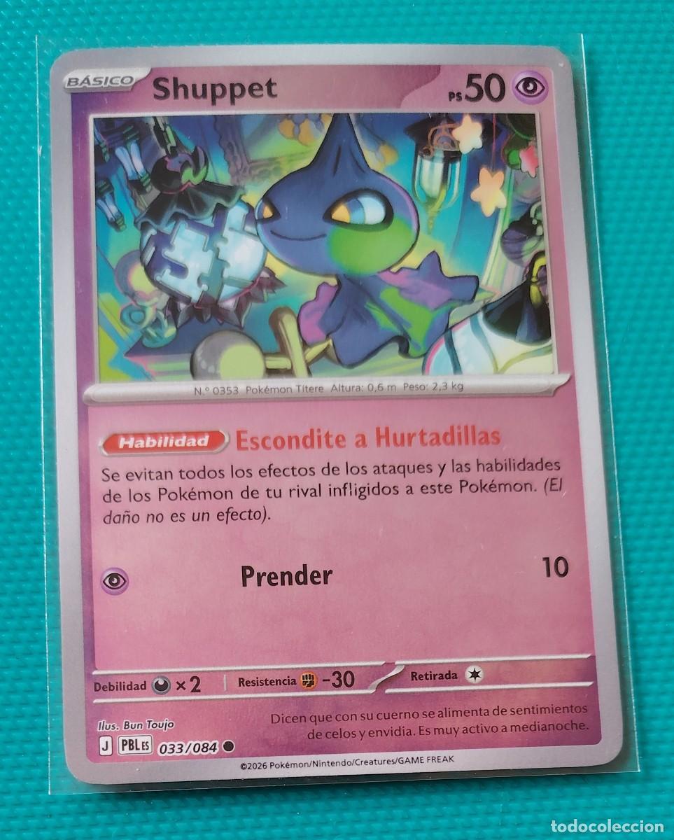Trading cards: POKEMON ESPA&Ntilde;OL - PBL - OSCURIDAD ABSOLUTA - SHUPPET 033 / 084 - PSIQUICO - HOLO REVERSE