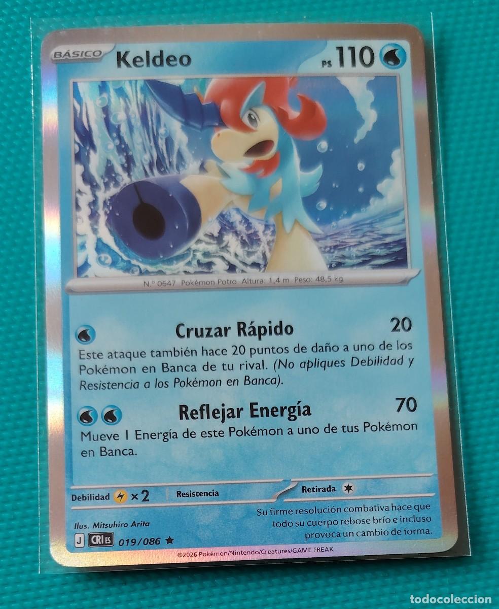 Trading cards: POKEMON ESPA&Ntilde;OL - CRI - CAOS CRECIENTE - KELDEO 019 / 086 - AGUA - HOLO