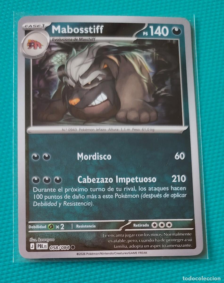 Trading cards: POKEMON ESPA&Ntilde;OL - PBL - OSCURIDAD ABSOLUTA - MABOSSTIFF 058 / 084 - OSCURO - HOLO REVERSE
