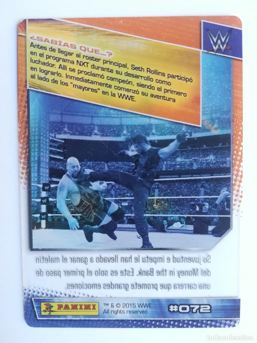 Trading cards: WWE N&ordm; 072. Seth Rollins. Panini 2015. - Foto 2