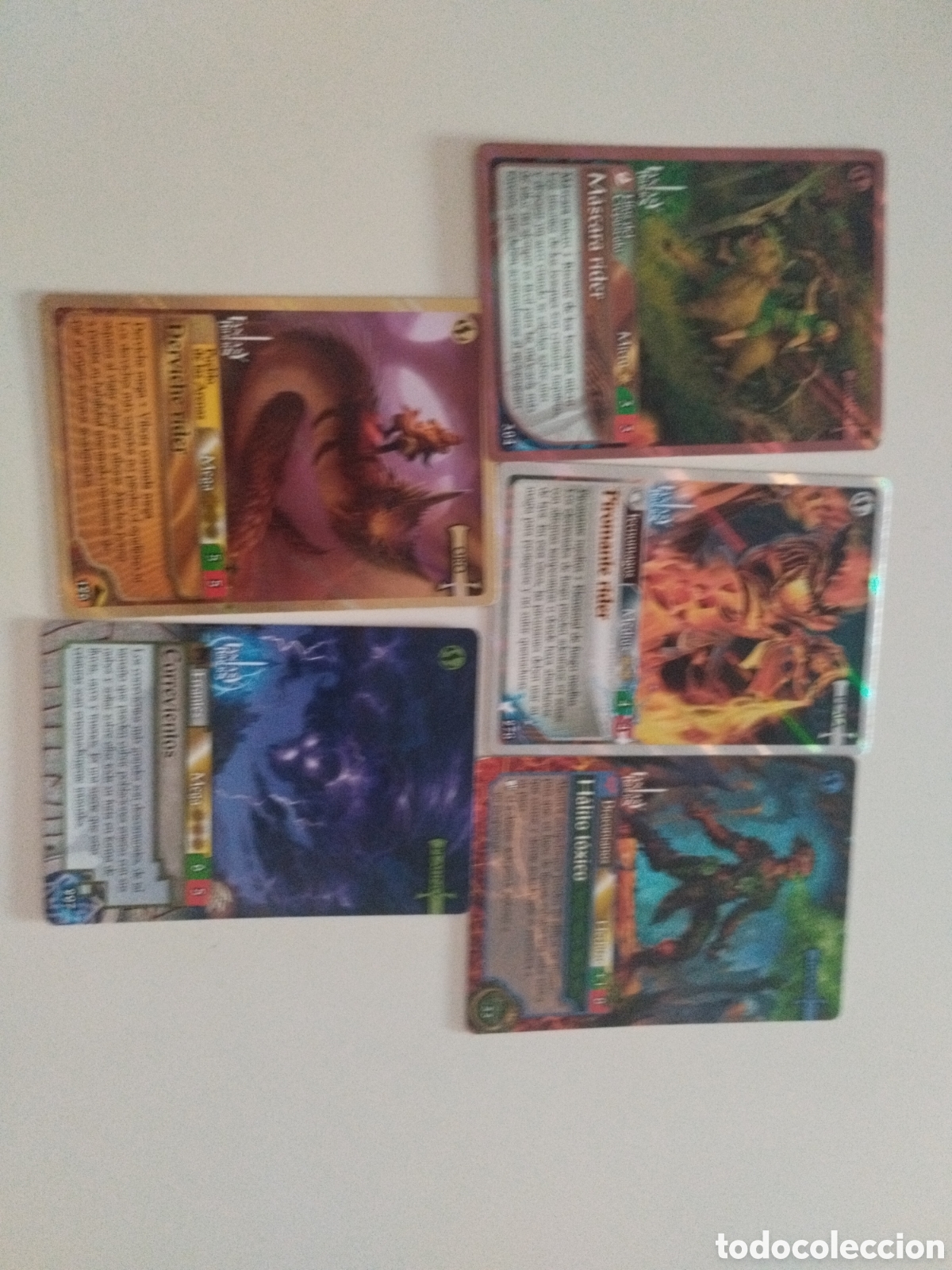 Trading cards: Lote de 5 cartas de Fantasy riders