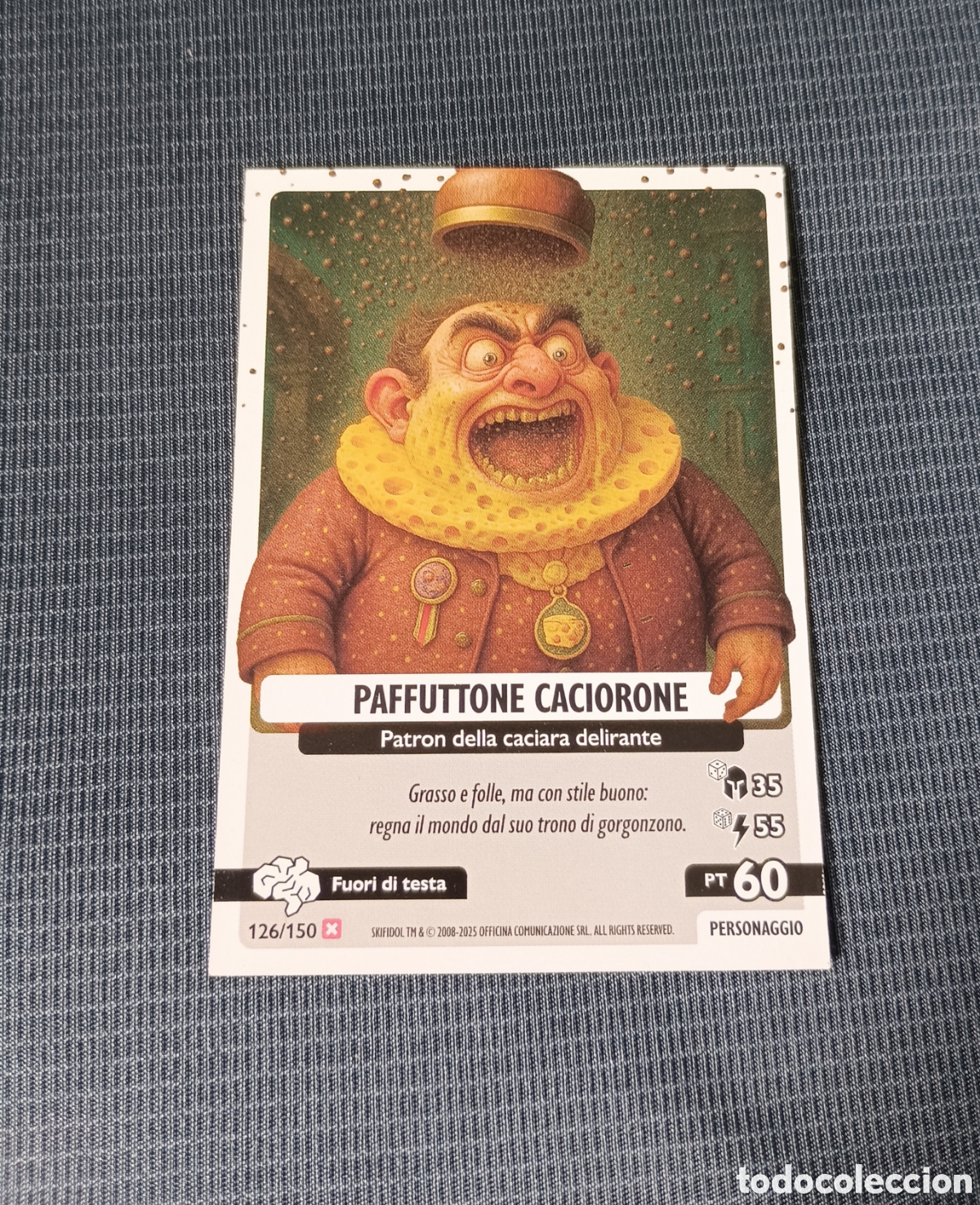Trading cards: #126/150 Trading card Skifidol Italian BRAINROT. PAFFUTTONE CACIORONE. PT60. Buen estado en general