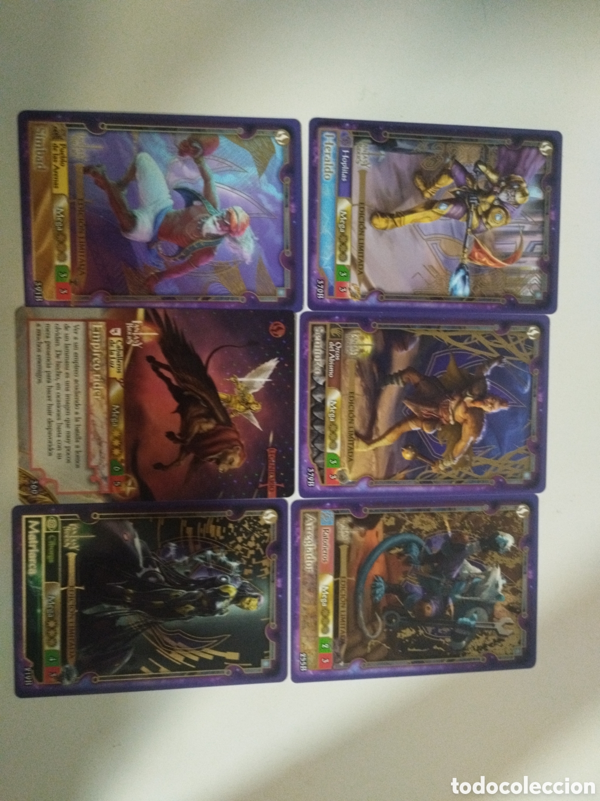 Trading cards: Lote 6 cartas especiales Fantasy riders