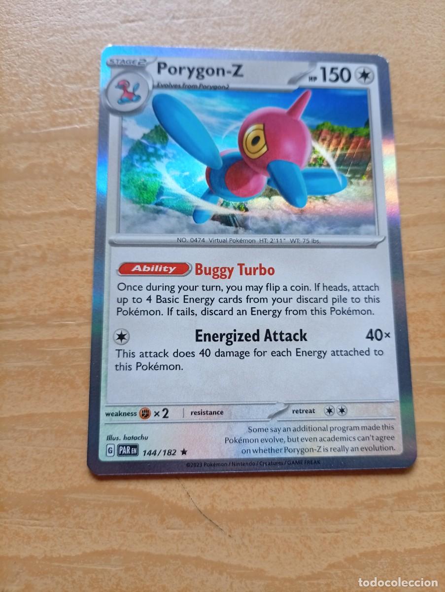 Trading cards: Carta Pok&eacute;mon de Porygon-Z, edici&oacute;n en ingl&eacute;s. - N&uacute;mero de carta: 144/182. - A&ntilde;o de publicaci&oacute;n: 20