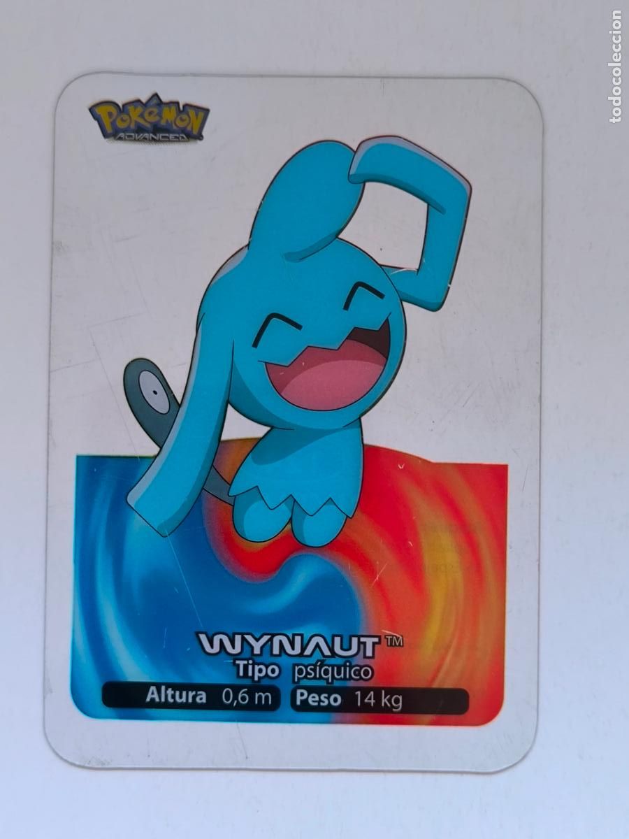 Trading cards: POKEMON ADVANCED LAMINCARDS - N&ordm; 124 WYNAUT - CARD / CARTA - EDIBAS 2006 (9ZC1)