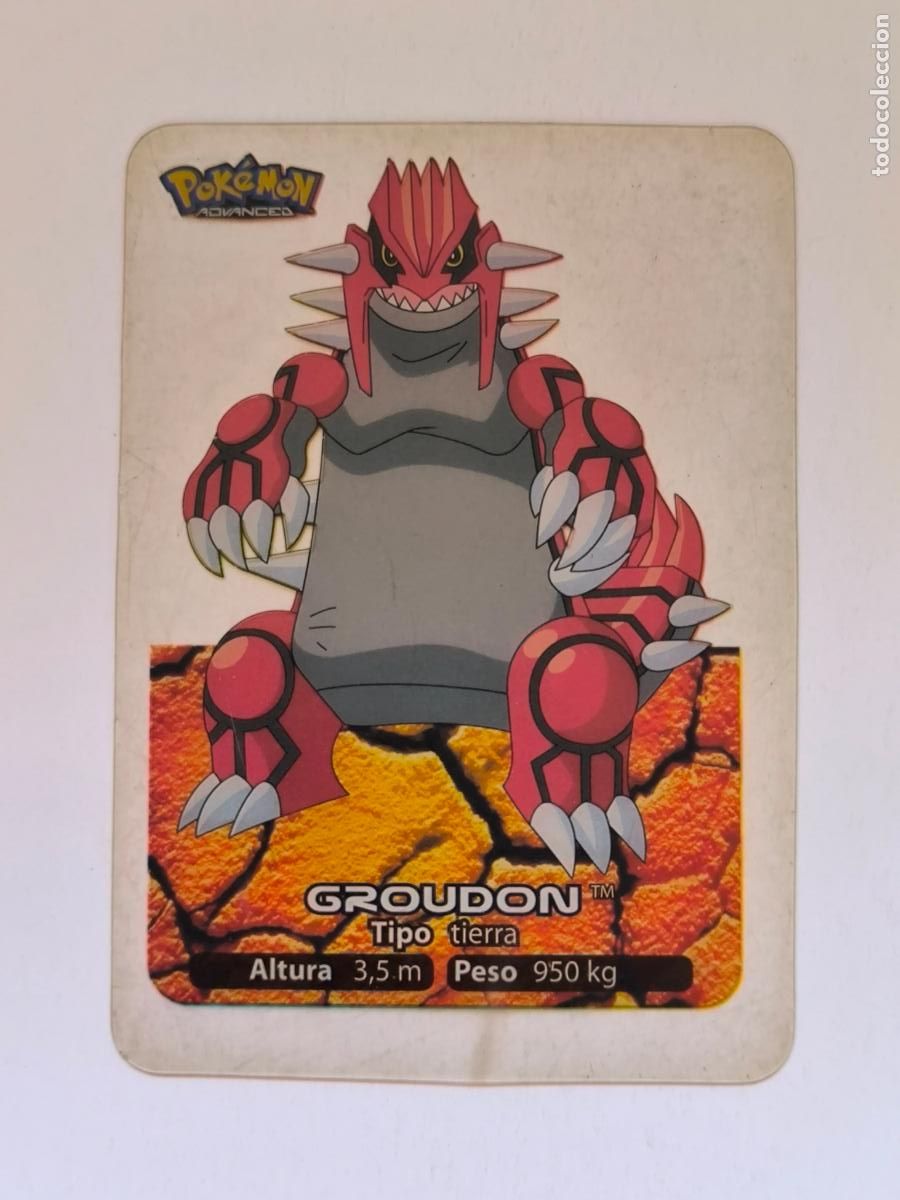 Trading cards: POKEMON ADVANCED LAMINCARDS - N&ordm; 147 GROUDON - CARD / CARTA - EDIBAS 2006 (9ZC1)