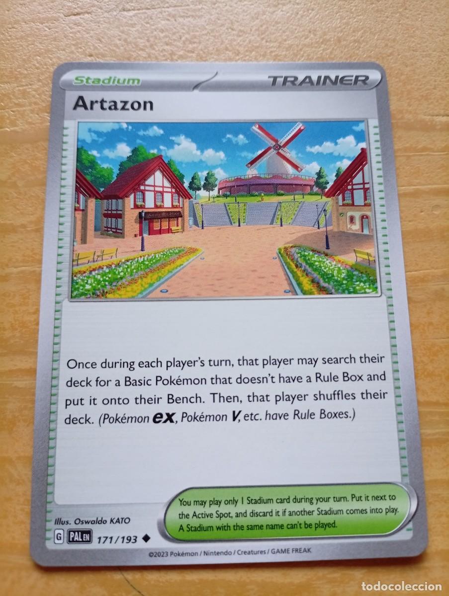 Trading cards: Carta de entrenador de tipo Stadium del juego de cartas coleccionables Pok&eacute;mon. 2023 - Nombre: Artaz