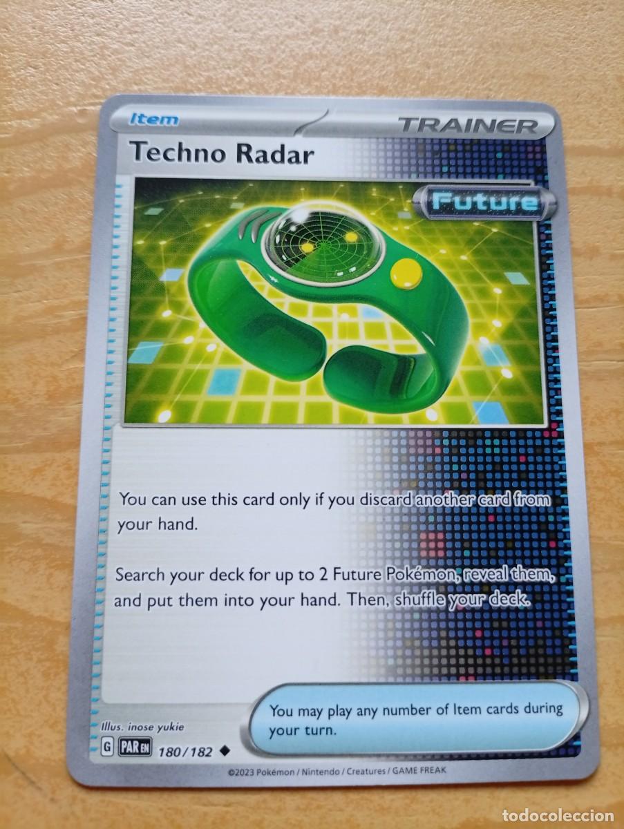 Trading cards: Carta de entrenador de Pok&eacute;mon, Techno Radar. Es una carta de objeto. 2023 - Idioma: Ingl&eacute;s. - Tipo: