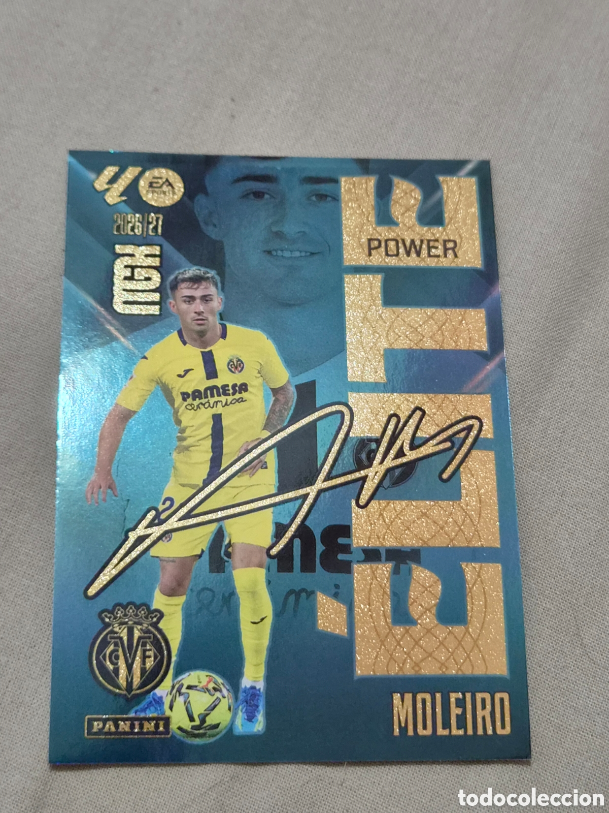 Trading cards: IIP - MOLEIRO - VILLARREAL &Eacute;LITE POWER FIRMA MEGACRACKS 2026 2027