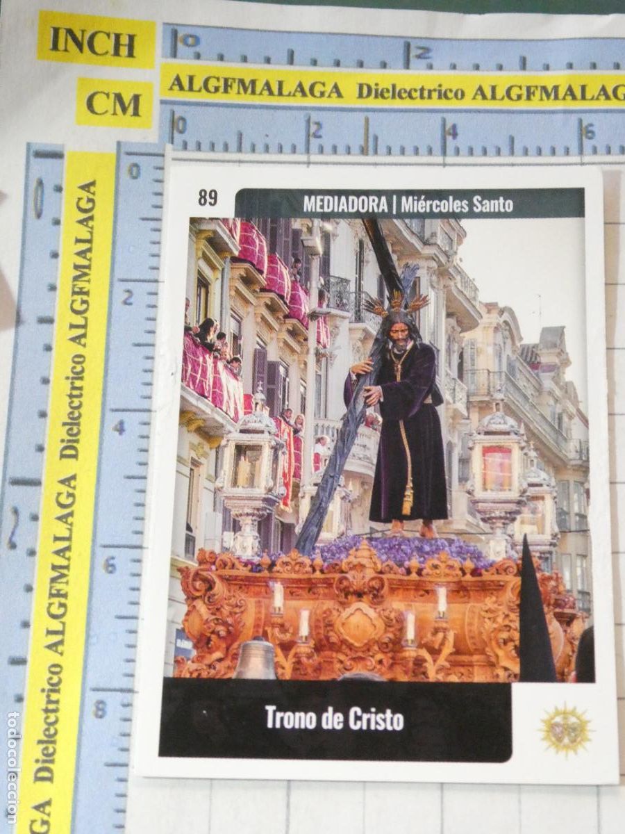 Trading cards: TARJETA TRADING CARD CROMO RELIGIOSO SEMANA SANTA M&Aacute;LAGA. HOLY CARDS. 89 CRISTO MEDIADORA