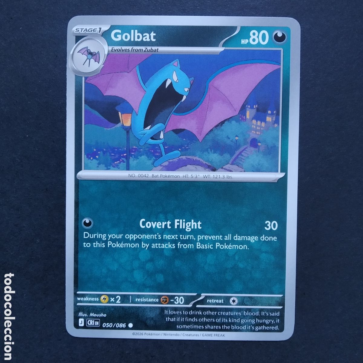 Trading cards: CARTA TCG - N&ordm; 050 - GOLBAT - CHAOS RISING - POK&Eacute;MON - EN INGL&Eacute;S