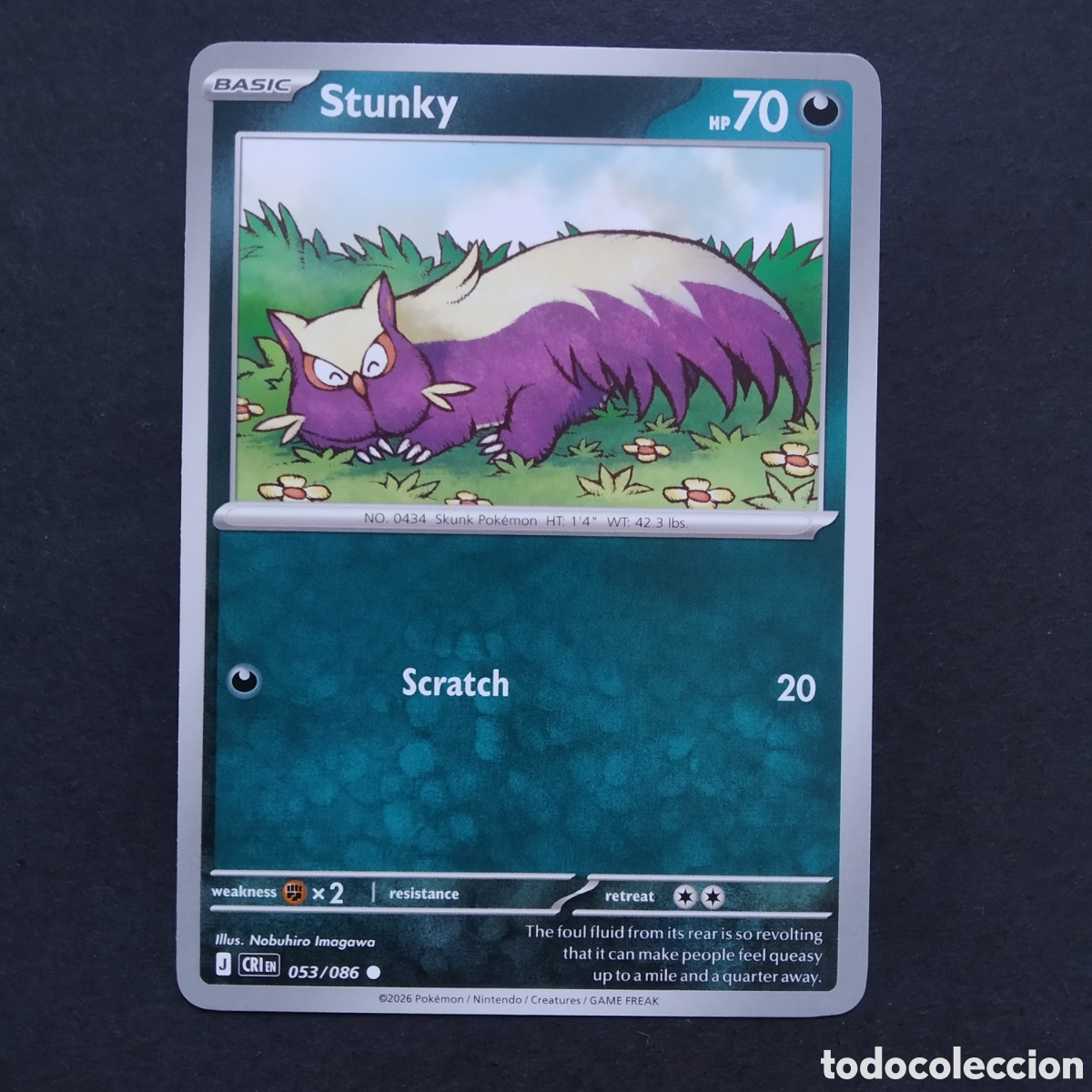 Trading cards: CARTA TCG - N&ordm; 053 - STUNKY - CHAOS RISING - POK&Eacute;MON - EN INGL&Eacute;S