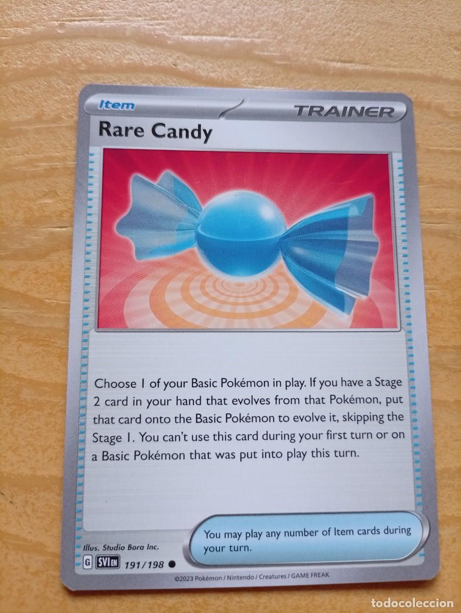 Trading cards: Carta de Entrenador Rare Candy del juego de cartas coleccionables Pok&eacute;mon. 2023 - Idioma: Ingl&eacute;s. -