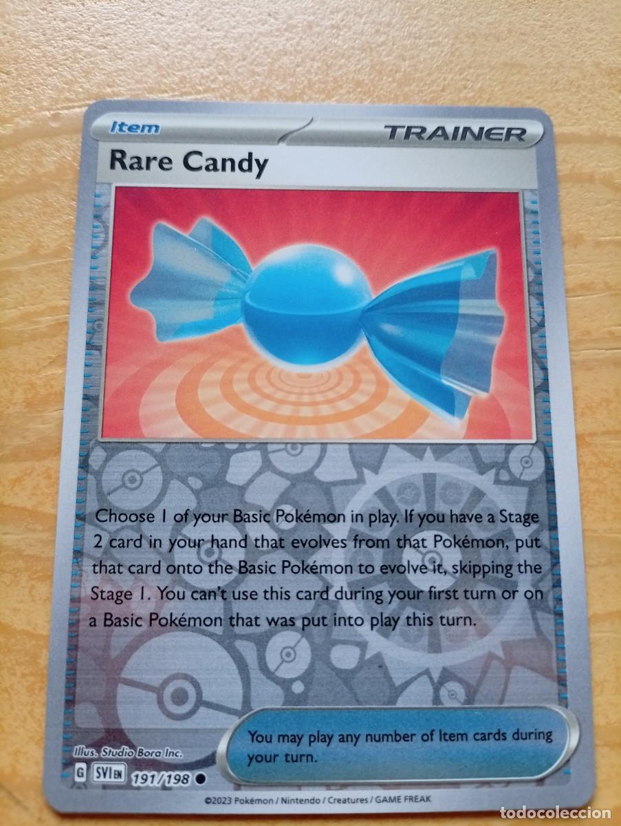 Trading cards: carta pokemon ingles Trainer Item Rare Candy holo inverso191/198 de la expansi&oacute;n SVI (Scarlet & Vio