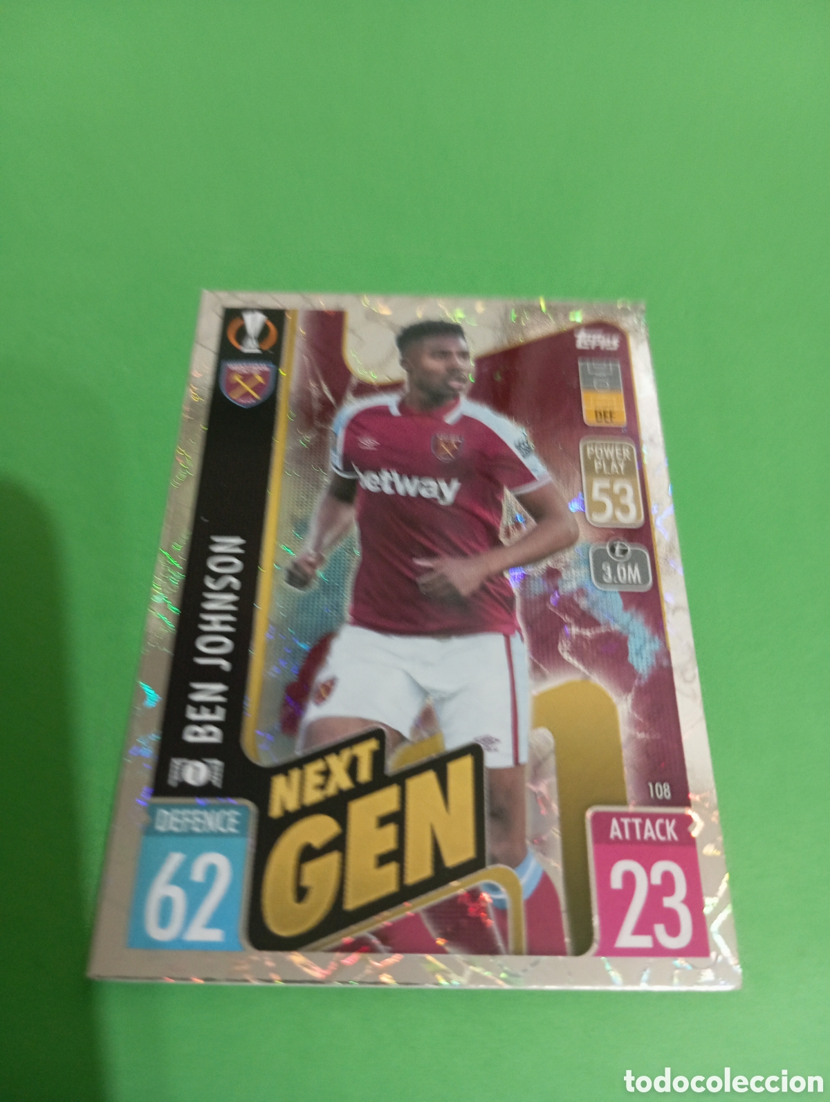 Trading cards: Ben Johnson West Ham United NEXT GEN n&deg;108 / TOPPS MATCH ATTAX 2021/2022