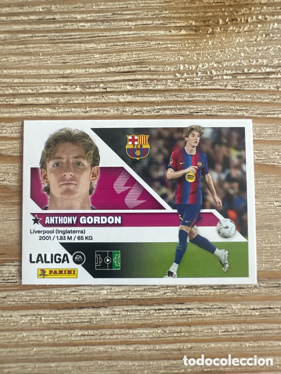 Trading cards: GORDON FC BARCELONA FICHAJE 24 3&ordf; EDICION LIGA ESTE 2026-27 26 27 PANINI