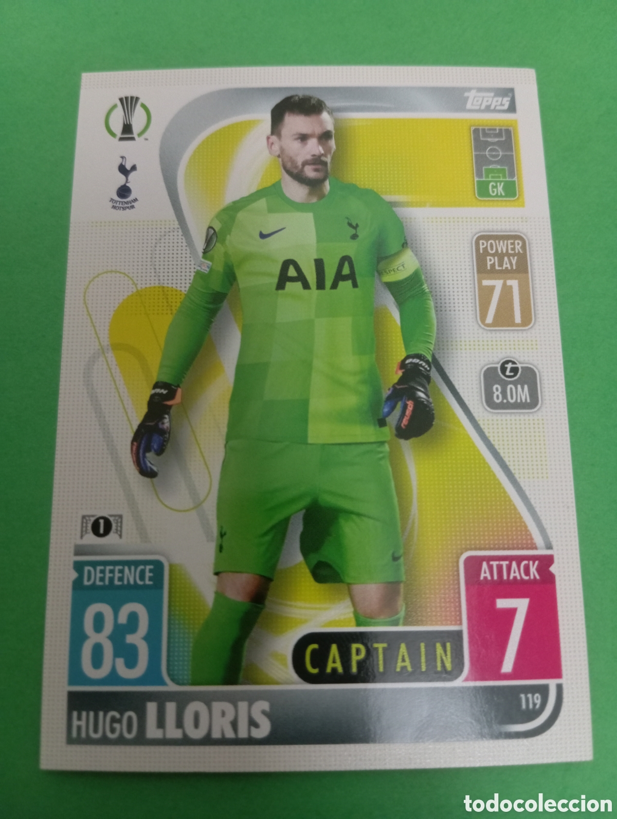 Trading cards: Hugo Lloris Tottenham Hotspurs n&deg;119 / TOPPS MATCH ATTAX 2021/2022