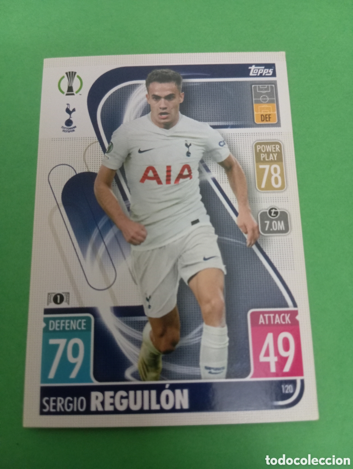 Trading cards: Reguil&oacute;n Tottenham Hotspurs n&deg;120 / TOPPS MATCH ATTAX 2021/2022