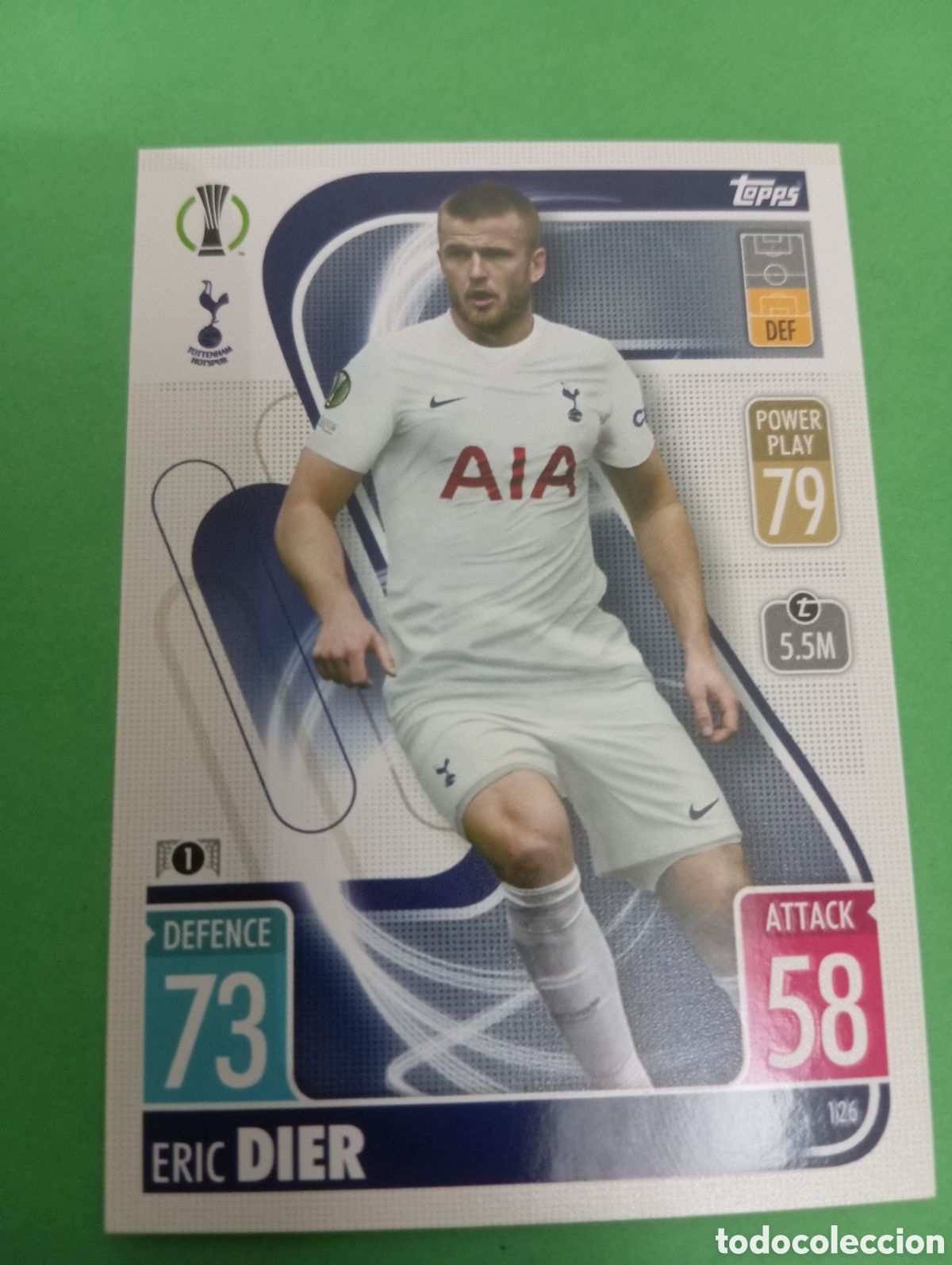 Trading cards: Eric Dier Tottenham Hotspurs n&deg;126 / TOPPS MATCH ATTAX 2021/2022