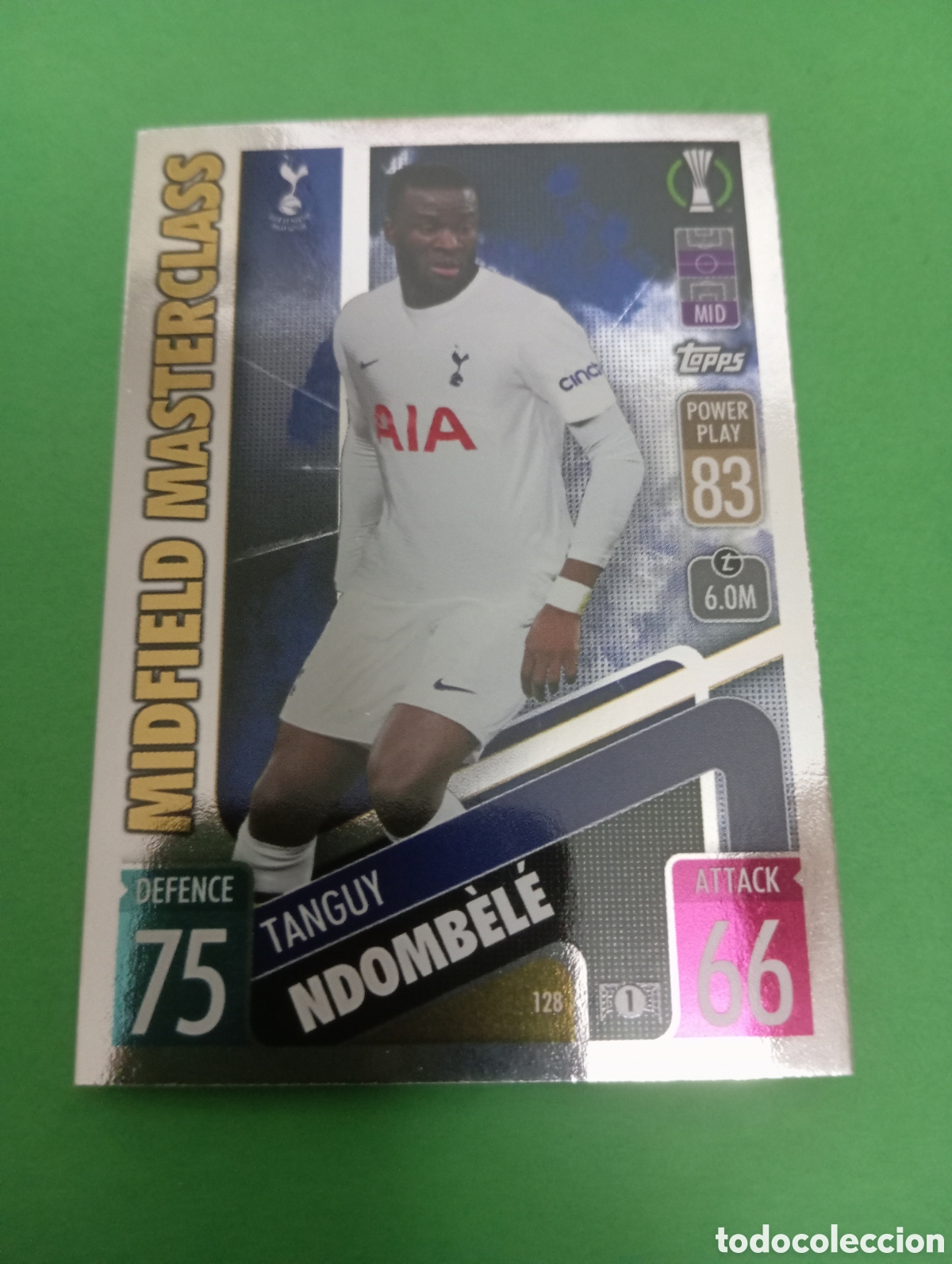 Trading cards: Ndomb&eacute;l&eacute; Tottenham Hotspurs MIDFIELD MASTERCLASS n&deg;128 / TOPPS MATCH ATTAX 2021/2022