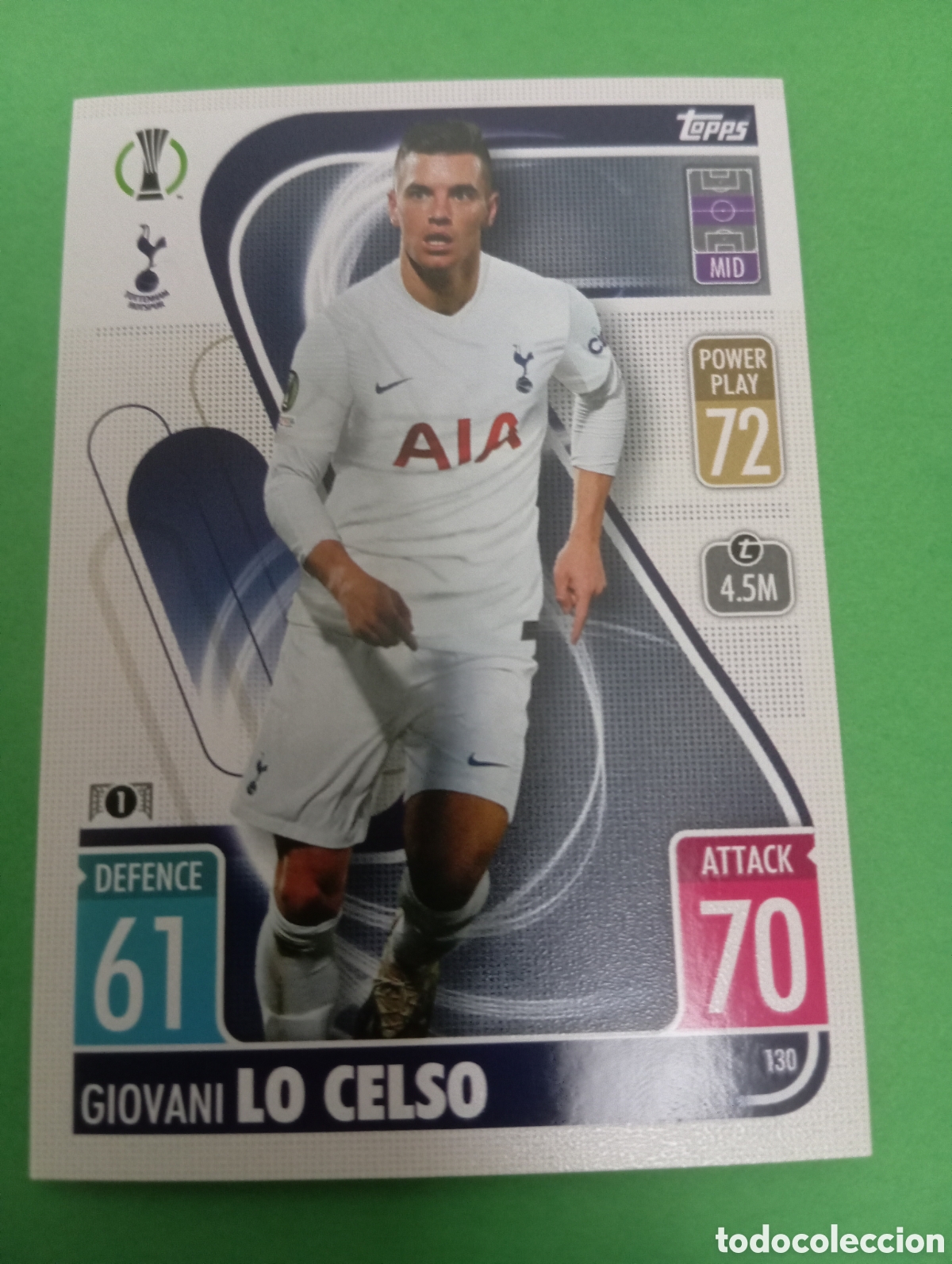 Trading cards: Lo Celso Tottenham Hotspurs n&deg;130 / TOPPS MATCH ATTAX 2021/2022