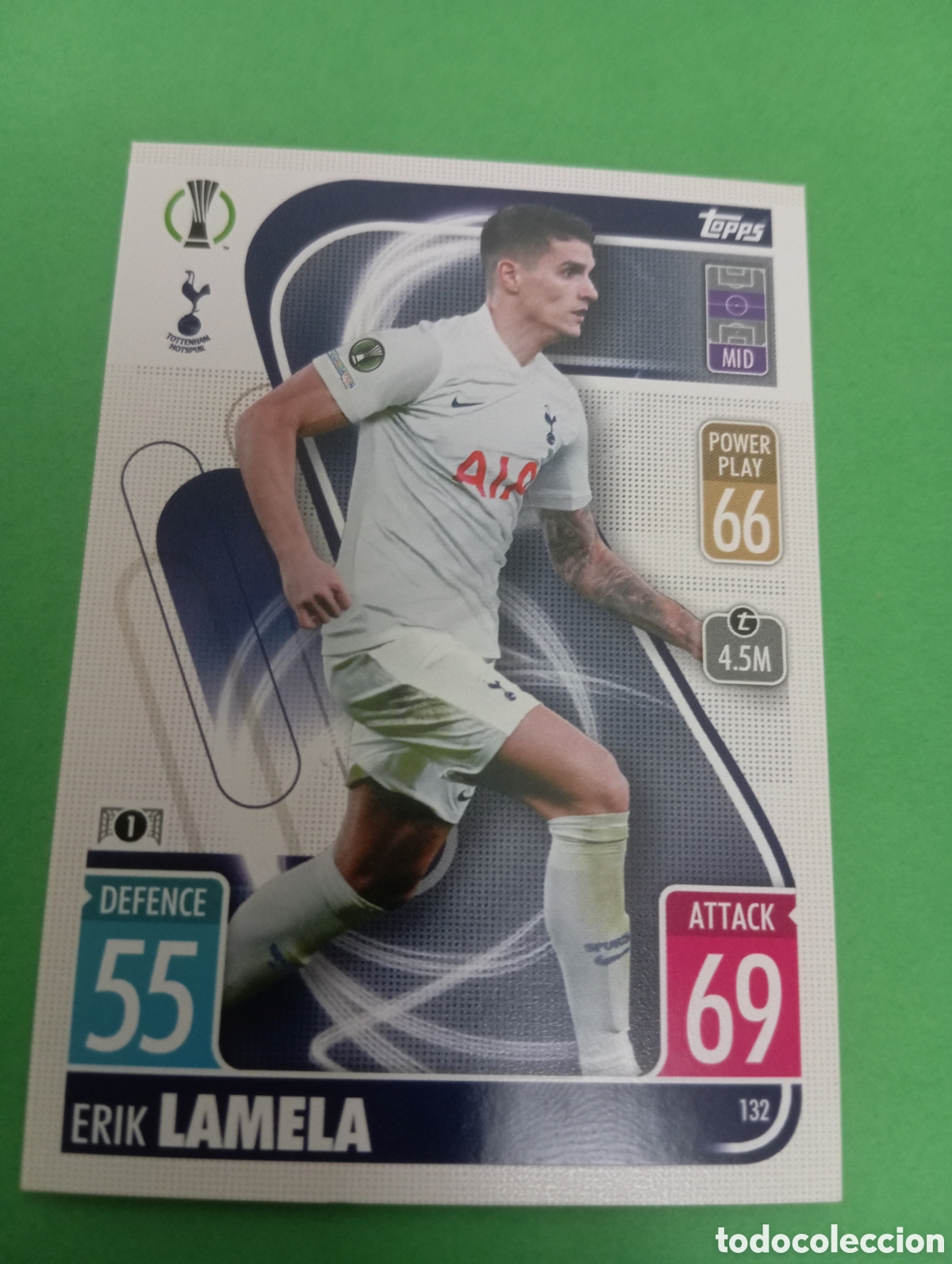 Trading cards: Erik Lamela Tottenham Hotspurs n&deg;132 / TOPPS MATCH ATTAX 2021/2022