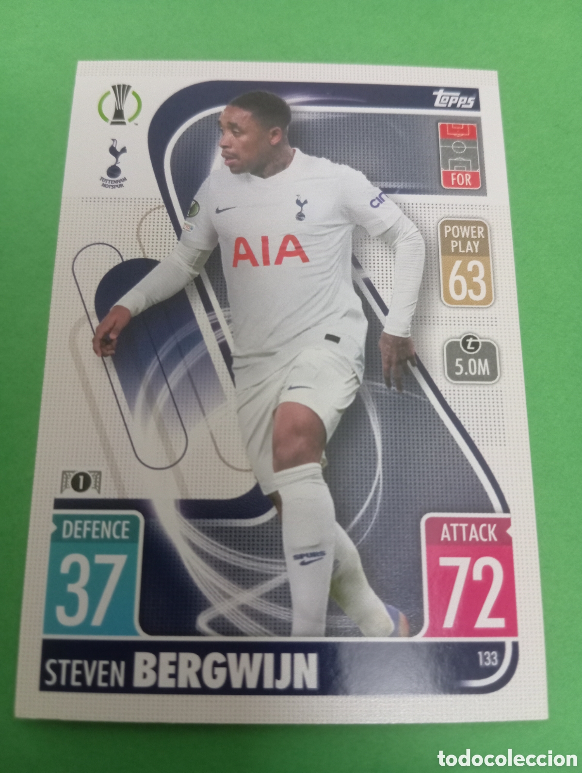 Trading cards: Bergwijn Tottenham Hotspurs n&deg;133 / TOPPS MATCH ATTAX 2021/2022